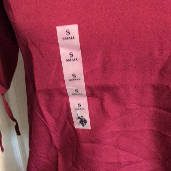 NWT small US Polo Assn. brand Maroon colored blouse - Picture 2 of 9